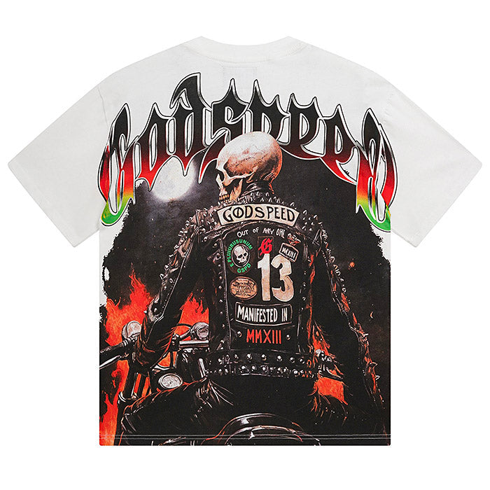 GODSPEED Skeleton Motorcycle T-shirt
